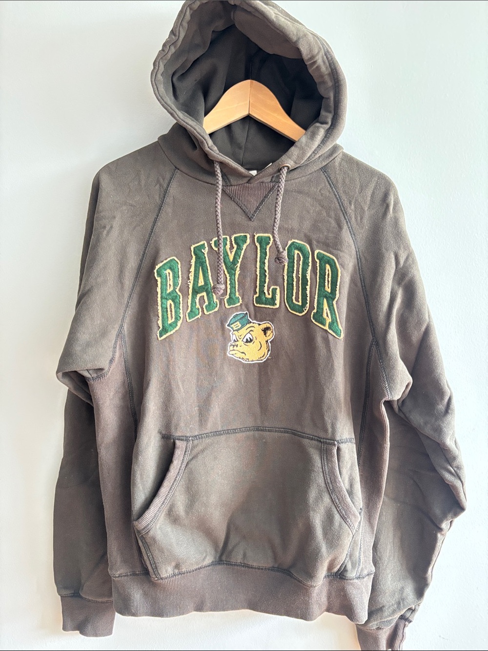 Blue 84 Baylor Green Pullover Hoodie with Yellow Logo